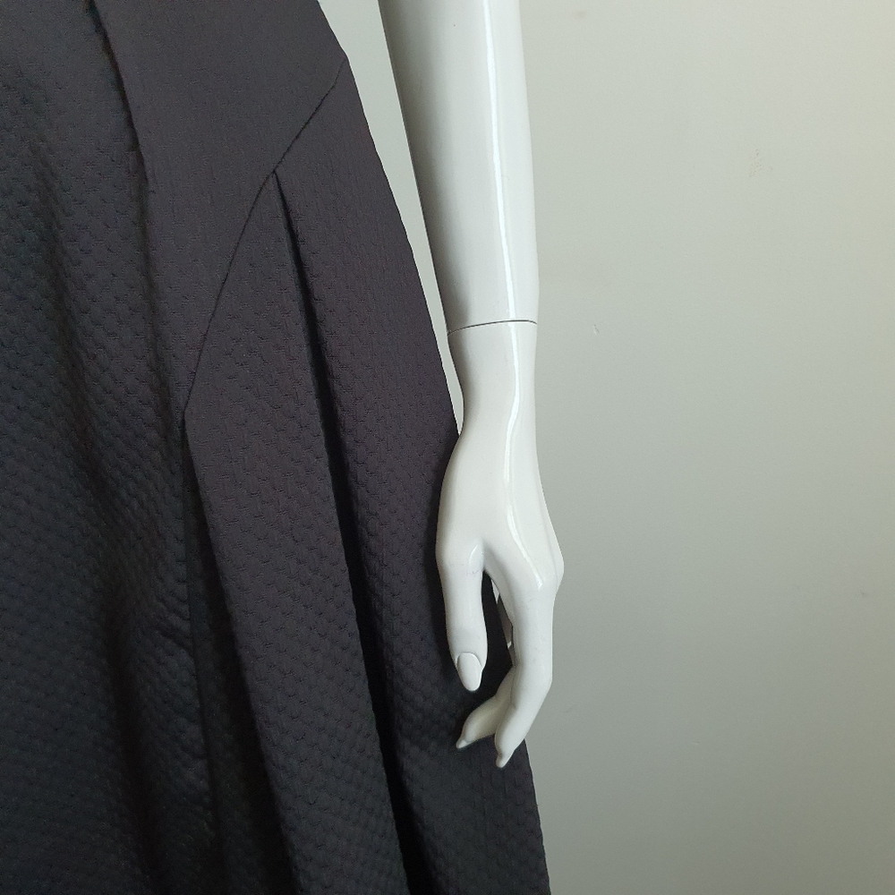 Coast UK Size 12 Black Fit and Flare Box Pleated Cap Sleeve Dress NWOT - Picture 8 of 12